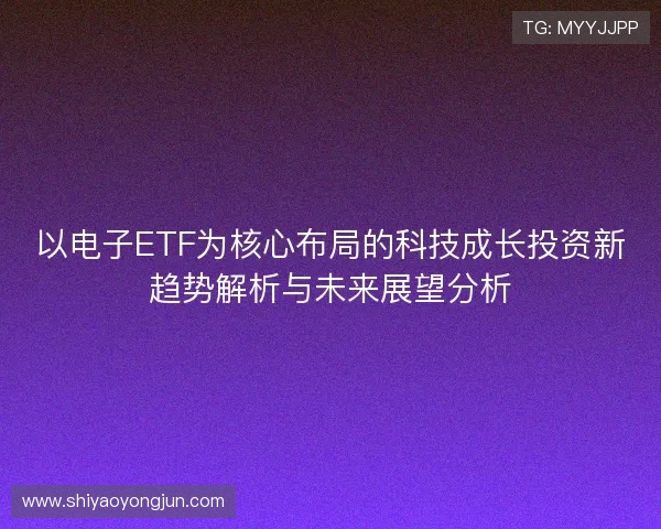 以电子ETF为核心布局的科技成长投资新趋势解析与未来展望分析